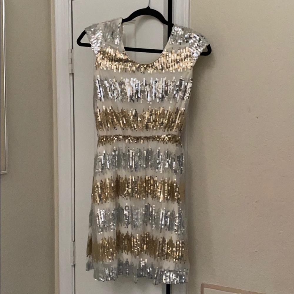 Gold/Silver Sequined Dress